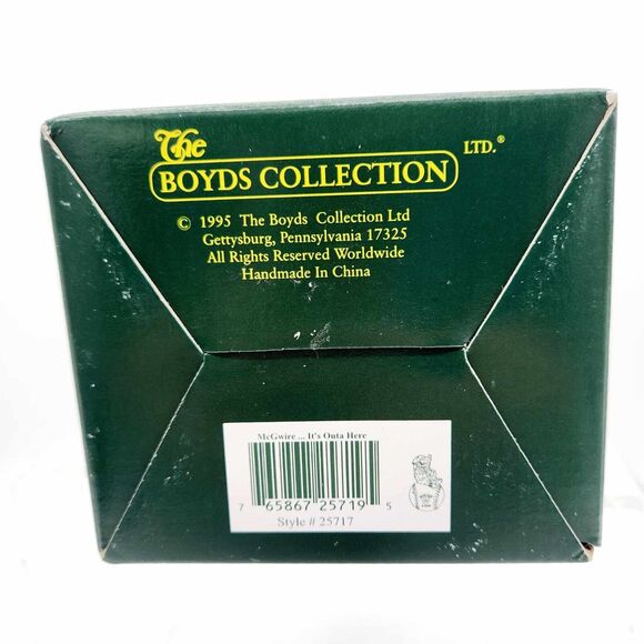 Boyds Bearstone McGwire It's Outa Here Baseball Christmas Ornament #25717 w/Box - Picture 7 of 8